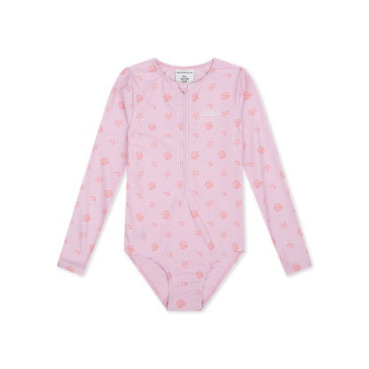 UV Badpak Meisjes Met Lange Mouwen - Roze - Shell Tastic
