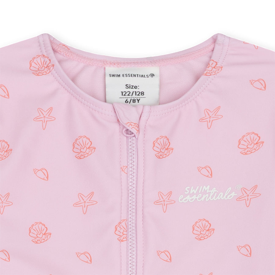 UV Badpak Meisjes Met Lange Mouwen - Roze - Shell Tastic