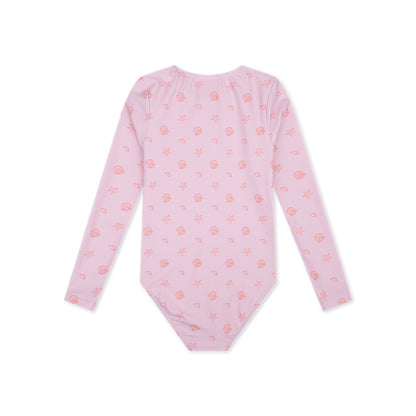 UV Badpak Meisjes Met Lange Mouwen - Roze - Shell Tastic