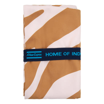 Toalla de playa Microfibra - Naranja/Blanco - Vibrant Stripes - 180 x 180 cm