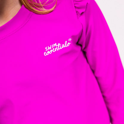 UV Swimming T-Shirt Long Sleeves - Purple - Wild Fucsia