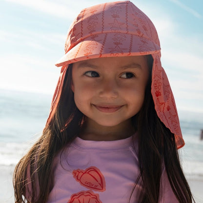 Sonnenhut mit Kappe - Rosa - Coastal Charm