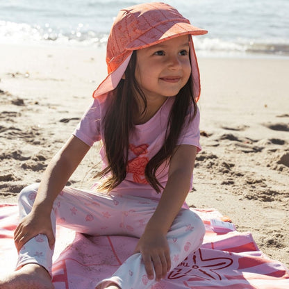 Sonnenhut mit Kappe - Rosa - Coastal Charm