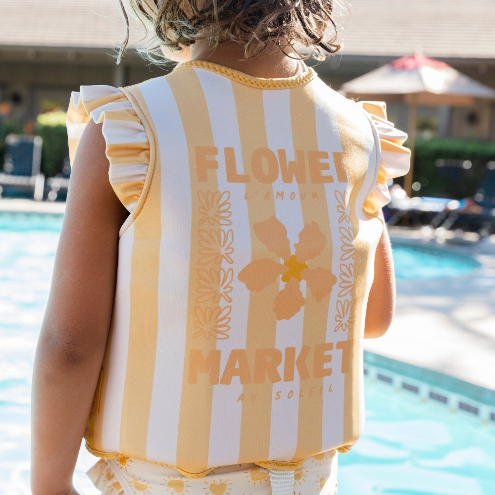 Gilet de bain - Jaune - Flower Market